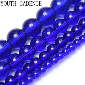 Dark Glass Charm Round Loose Beads for Jewelry Making DIY Bracelet Necklace