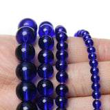 Dark Glass Charm Round Loose Beads for Jewelry Making DIY Bracelet Necklace