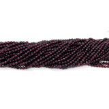Dark Red Garnet Round Faceted Beads for Jewelry Making