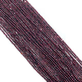 Dark Red Garnet Round Faceted Beads for Jewelry Making