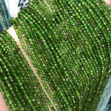 Diopside Faceted Round Crystal Bead for Jewelry Making