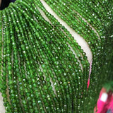 Diopside Faceted Round Crystal Bead for Jewelry Making