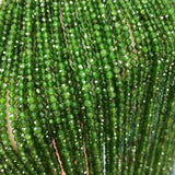 Diopside Faceted Round Crystal Bead for Jewelry Making