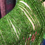 Diopside Faceted Round Crystal Bead for Jewelry Making