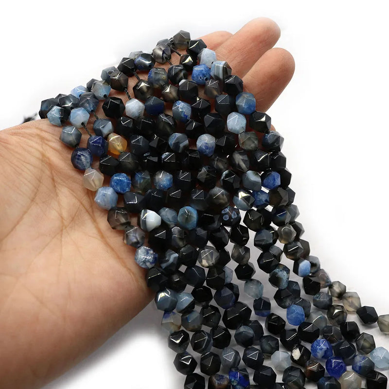 Dragon Pattern Agate Necklace Bead 6mm8mm10mm Faceted Bracelet Beads