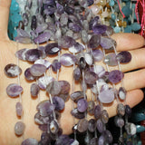 Drop-shaped Faceted Agate Amethyst Loose Stone Beads for DIY Bracelet