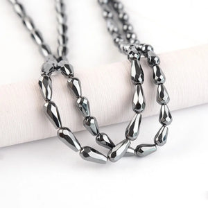 Hematite Drop-shaped Multi-faceted Cut Beads Spacer Magnet Beads