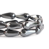 Hematite Drop-shaped Multi-faceted Cut Beads Spacer Magnet Beads
