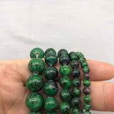 Epidote Zoisite Tourmaline Natural Stone Beads 6-12MM for Bracelets