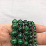 Epidote Zoisite Tourmaline Natural Stone Beads 6-12MM for Bracelets