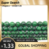 Epidote Zoisite Tourmaline Natural Stone Beads 6-12MM for Bracelets