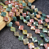 Natural Stone Beads Clover Shape Charms for Jewelry Making