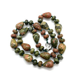 Natural Stone Beads Necklace DIY Jewelry Agate Crystal Turquoise 10x14mm