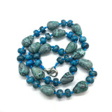 Natural Stone Beads Necklace DIY Jewelry Agate Crystal Turquoise 10x14mm