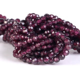 Purple Garnet Natural Stone Beads 2/3mm 15inch