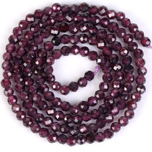 Purple Garnet Natural Stone Beads 2/3mm 15inch