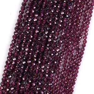 Purple Garnet Natural Stone Beads 2/3mm 15inch