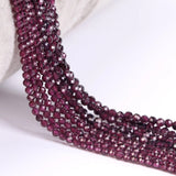 Purple Garnet Natural Stone Beads 2/3mm 15inch