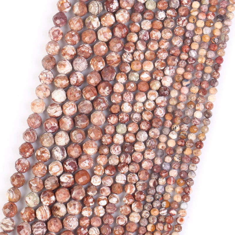 Natural Stone Beads Wooden Striped for DIY Jewelry Making 15inch