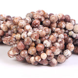 Natural Stone Beads Wooden Striped for DIY Jewelry Making 15inch