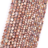 Natural Stone Beads Wooden Striped for DIY Jewelry Making 15inch