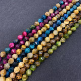 Faceted 8 Point Tiger Eye Stone Beads for Jewelry Making DIY