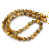 Faceted 8 Point Tiger Eye Stone Beads for Jewelry Making DIY