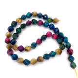 Faceted 8 Point Tiger Eye Stone Beads for Jewelry Making DIY