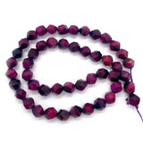 Faceted 8 Point Tiger Eye Stone Beads for Jewelry Making DIY