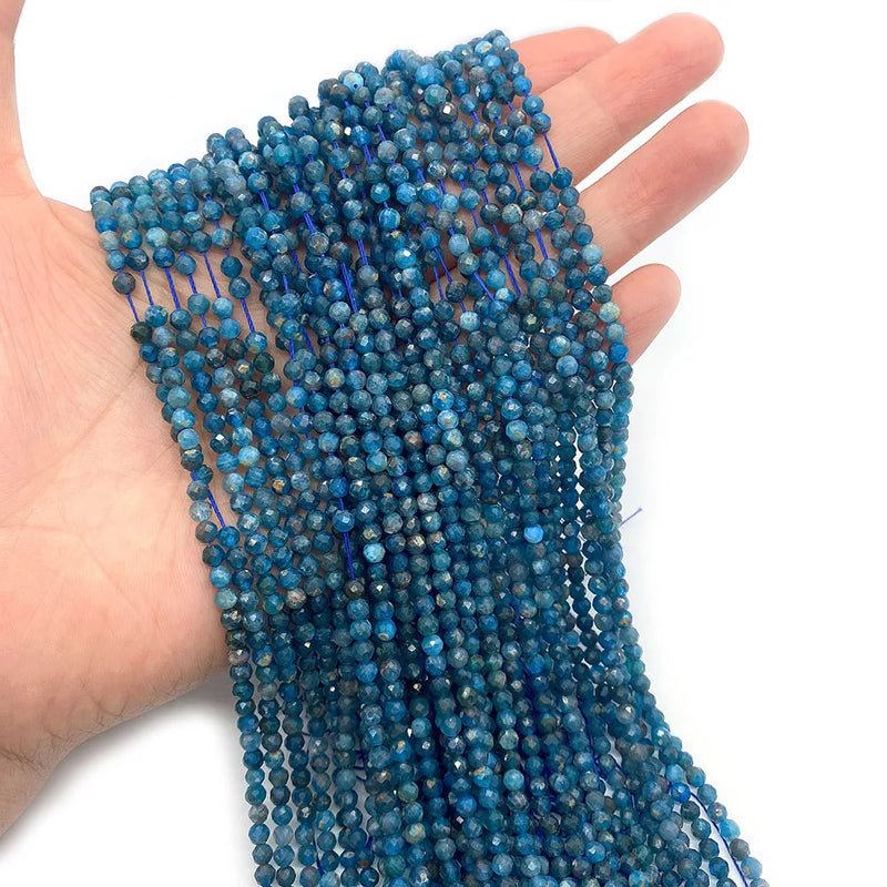 Faceted Apatite Stone Beads for Jewelry Making