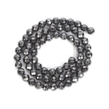 Faceted Hematite Round Loose Beads for Jewelry Making 2/3/6/8/10/12mm