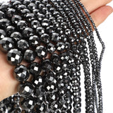 Faceted Hematite Round Loose Beads for Jewelry Making 2/3/6/8/10/12mm