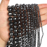 Faceted Hematite Round Loose Beads for Jewelry Making 2/3/6/8/10/12mm