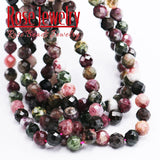 Colorful Tourmaline Faceted Loose Beads for Jewelry Making 15''