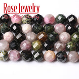 Colorful Tourmaline Faceted Loose Beads for Jewelry Making 15''