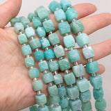 Faceted Cube Stone Beads: Rose Quartz, Amethyst, Citrine - Reiki Healing
