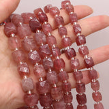 Faceted Cube Stone Beads: Rose Quartz, Amethyst, Citrine - Reiki Healing