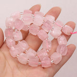 Faceted Cube Stone Beads: Rose Quartz, Amethyst, Citrine - Reiki Healing
