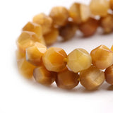 Faceted Golden Tiger Chalcedony Loose Beads 8mm