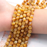Faceted Golden Tiger Chalcedony Loose Beads 8mm