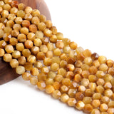 Faceted Golden Tiger Chalcedony Loose Beads 8mm