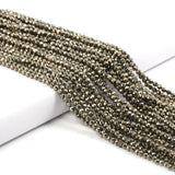 Faceted Iron Pyrite Loose Beads 2 3 4 5mm For Jewelry Making
