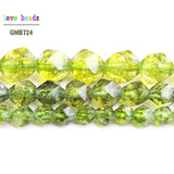 Faceted Peridot Round Loose Beads 6/8/10mm 15inches