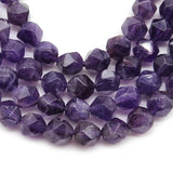 Amethyst Faceted Natural Stone Beads for Bracelet Making 15'' Strand