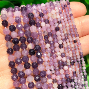 Faceted Purple Flower Quartz Stone Beads for Jewelry Making