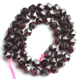 Red Garnet Faceted Round Beads for Jewelry Making 6/8/10mm