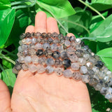 Faceted Dragon Veins Agate Stone Beads for Jewelry Making