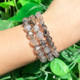 Faceted Dragon Veins Agate Stone Beads for Jewelry Making