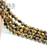 Faceted Yellow Tiger Eye Beads 6mm 8mm 10mm Gem Spacer Beads DIY Bracelet