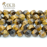Faceted Yellow Tiger Eye Beads 6mm 8mm 10mm Gem Spacer Beads DIY Bracelet
